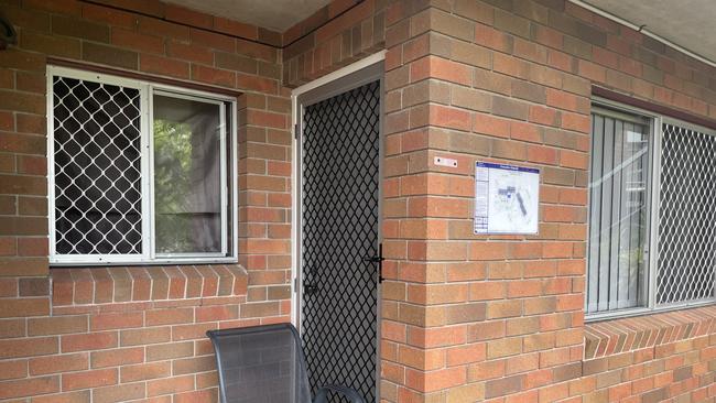 The unit complex in Shorncliffe where a man was killed on Sunday. Picture: Shaylah Bulloch