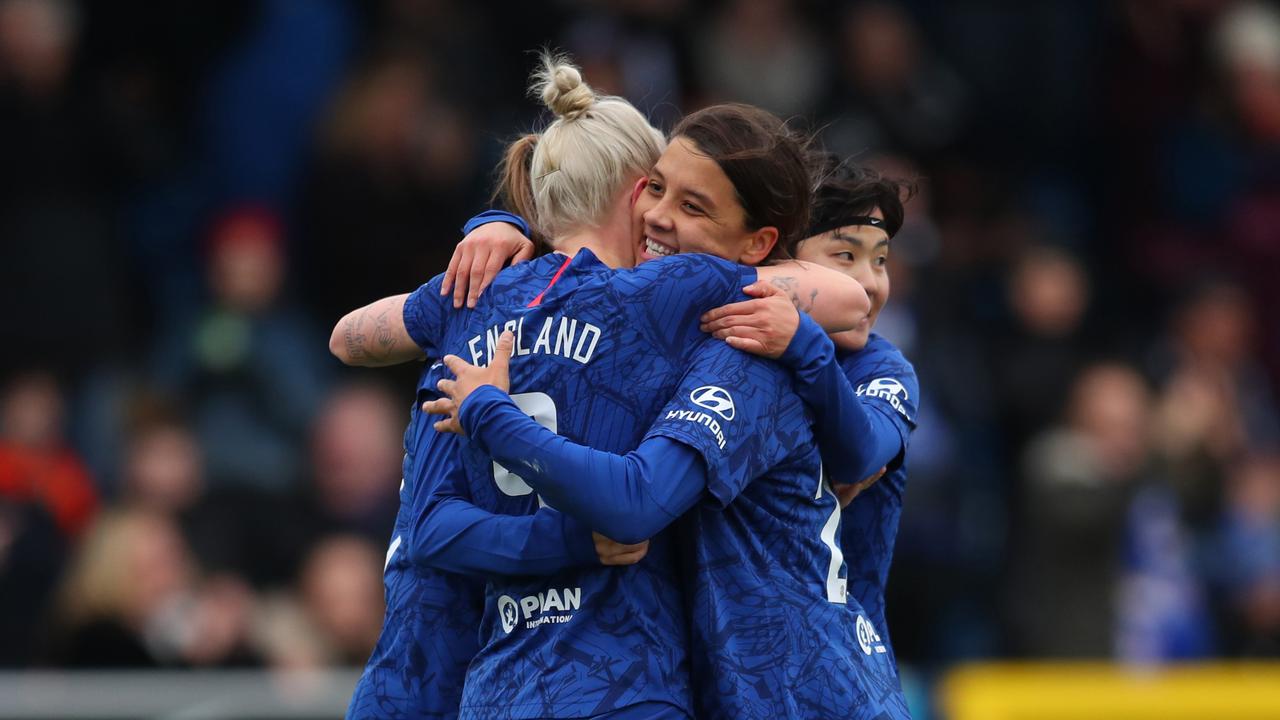 Sam Kerr’s Chelsea have been crowned champions of the Women’s Super League.
