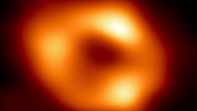 The first image of Sagittarius A*, the supermassive black hole at the centre of our own Milky Way galaxy. Picture: AFP PHOTO / European Southern Observatory.