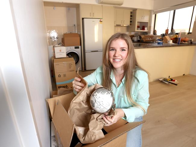 Niki Zbrankova, first home buyer who purchased a unit in East Brisbane after it was named one of the most affordable and promising locations for homebuyers and investors, East Brisbane, on Wednesday 28th June 2023 - Photo Steve Pohlner