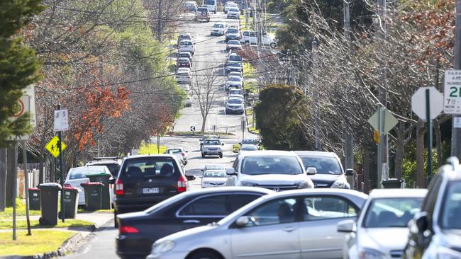 Residents say the cars parking on the street is making it harder to drive around. Picture: Tim Carrafa