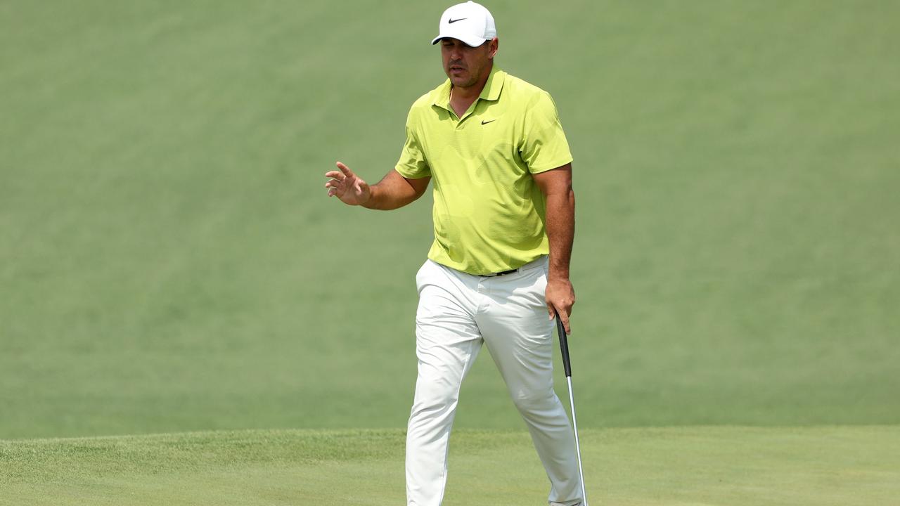 Brooks Koepka posted a blistering opening round at Augusta. Picture: AFP Images