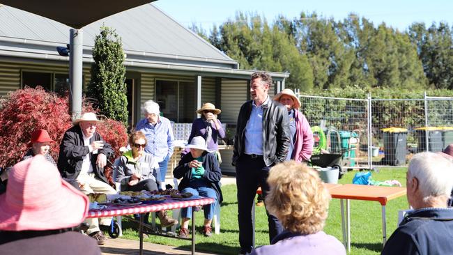 Federal member for Whitlam, Stephen Jones, chatting to the Southern Highlands Botanic Gardens team as well as the wider community.