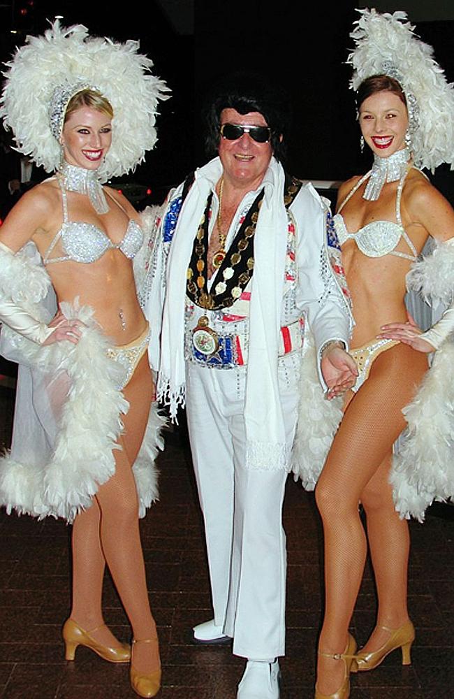 Pat Reilly loved to entertain residents with his Elvis impersonations. Picture: Supplied