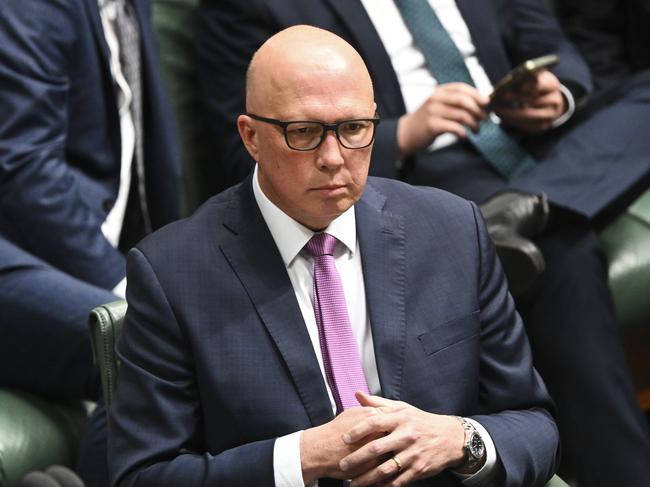 CANBERRA, AUSTRALIA, NewsWire Photos. SEPTEMBER 13, 2023: Leader of the Opposition Peter Dutton during Question Time at Parliament House in Canberra. Picture: NCA NewsWire / Martin Ollman