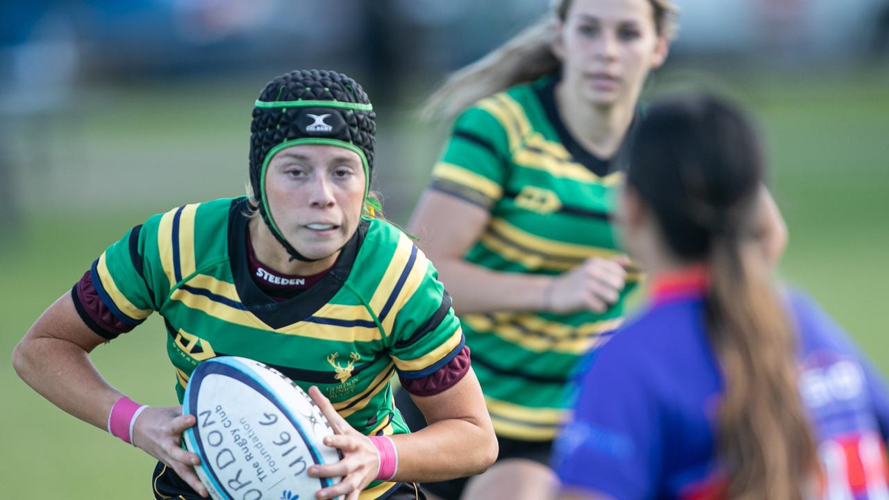 The girls under 16s event was played at Granville. Gordon’s Emily Afonso in the match against Manly.