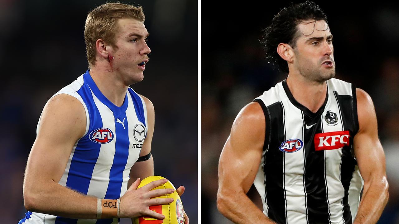 Jason Horne-Francis and Brodie Grundy.