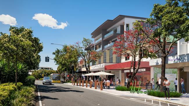 Artist's impression of how a revitalisd Beaudesert Rd in Moroooka could like. Image: Brisbane City Council