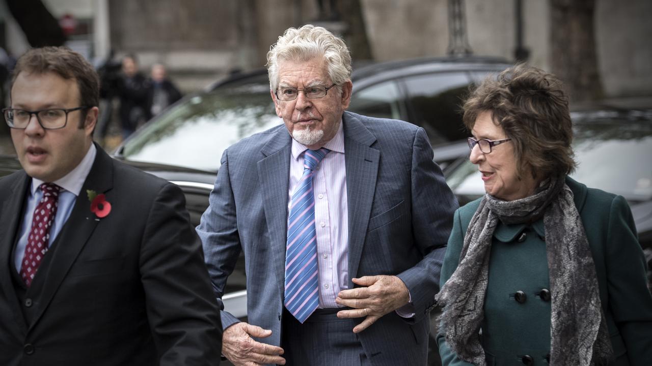 Rolf Harris (C) was convicted in 2017 of sexual offences against underage girls. Picture: Carl Court/Getty Images