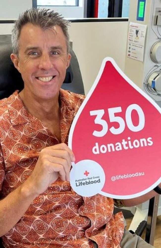 Rob Kidd regularly gives back to the community through volunteering, fun runs and blood donations. Picture: Instagram / Rob Kidd