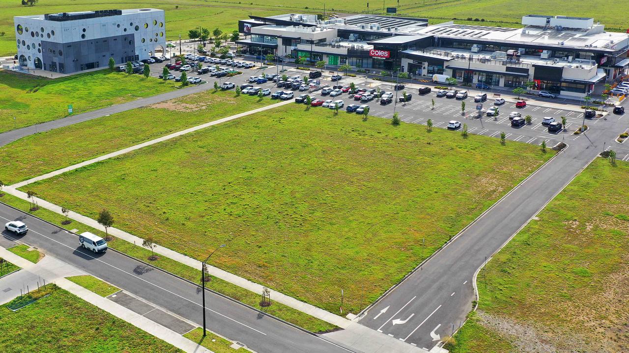 This vacant land in Armstrong Creek will be the site of a shopping centre and almost 500 space car park. Picture: Alan Barber.