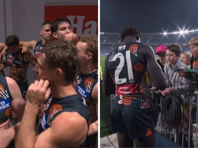 Aleer was oblivious to the fact the whole team was waiting for him. Photos: Fox Sports