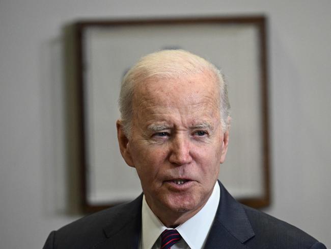 US President Joe Biden speaks about his administration's efforts to tackle inflation in the Roosevelt Room of the White House in Washington, DC, on December 13, 2022. - US consumer inflation eased in November, bringing some relief to policymakers, according to US Labor Department data. The consumer price index (CPI), a closely-watched measure of inflation, jumped 7.1 percent from a year ago, down from 7.7 percent in October, according to the data. (Photo by Brendan SMIALOWSKI / AFP)