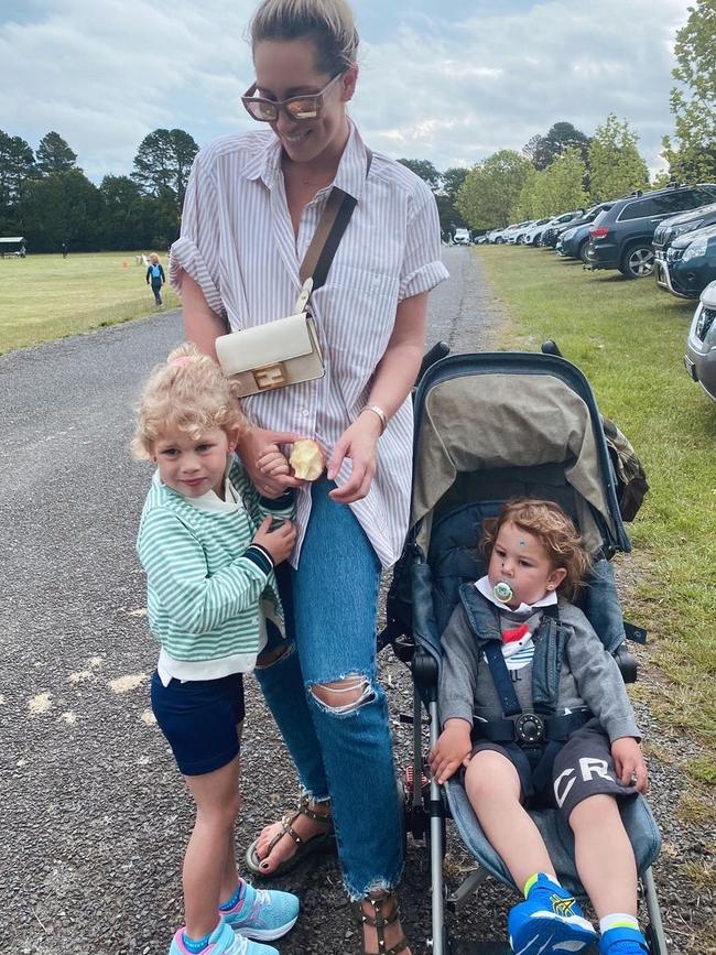 Phoebe with her kids.