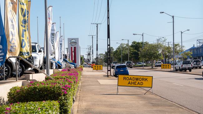 The incident took place between Burt St and Hassan Pl on Stuart Highway, which was closed for overnight as investigations took place. Pic: Pema Tamang Pakhrin