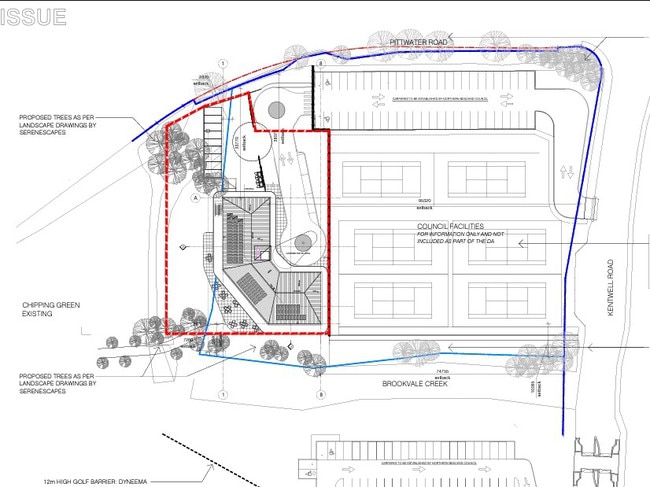 An artist's impression of the propoed new Warringah Golf and Community Club House site at North Manly.