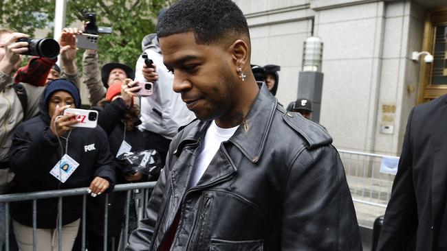Kid Cudi departs the Manhattan Federal Court during the Sean 