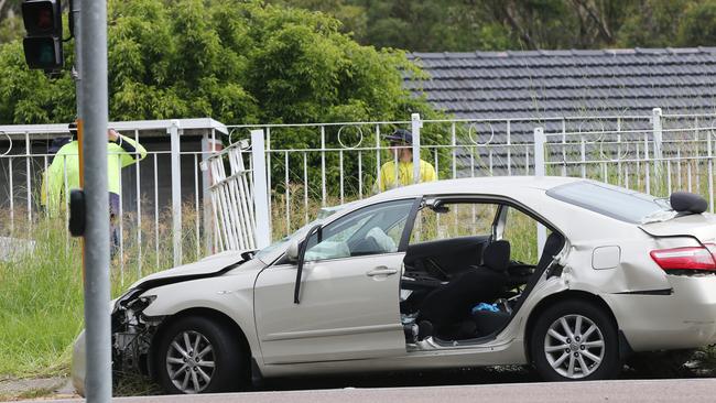 One of the vehicles at the crash last year. Picture by Peter Lorimer.