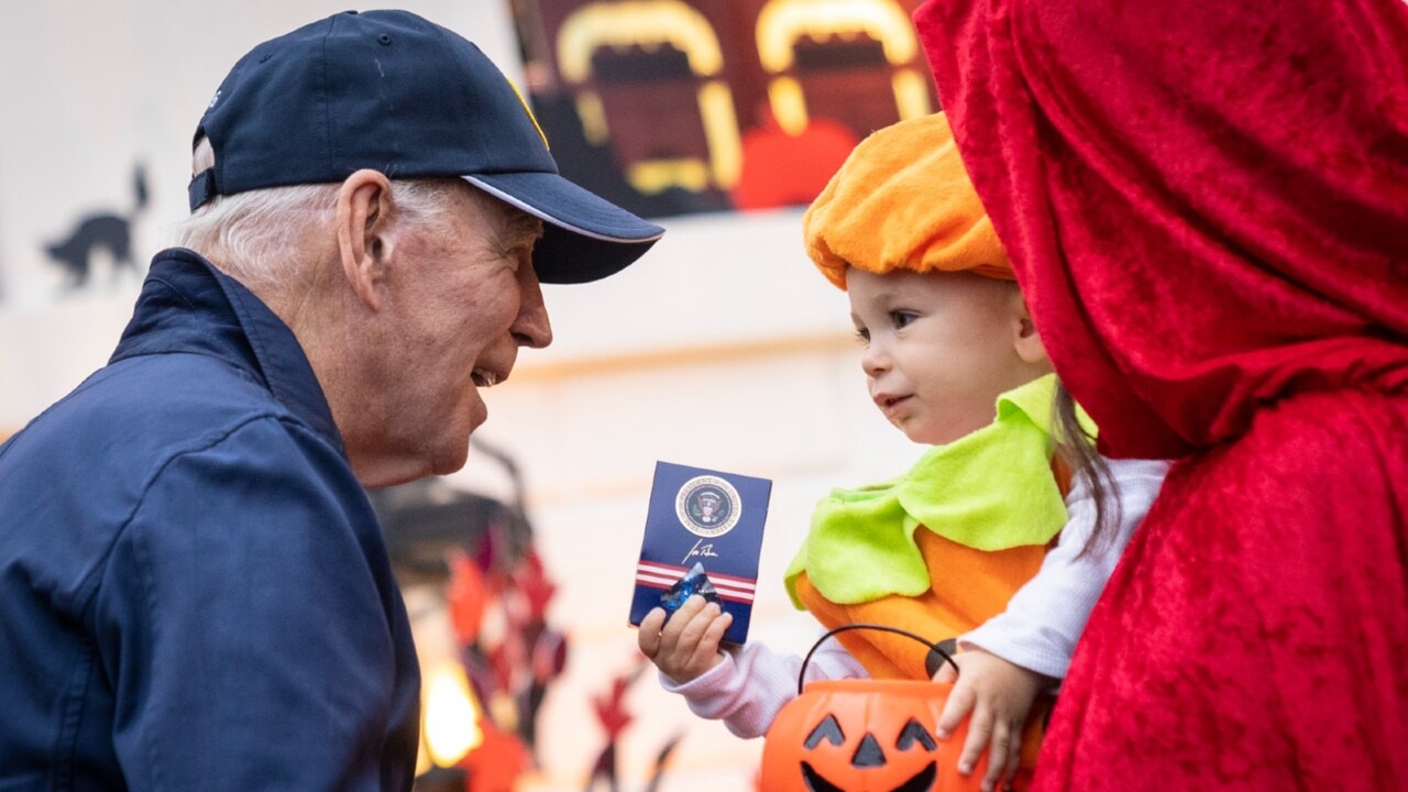 Joe Biden Hosts Trick Or Treat Event At The White House | Sky News ...