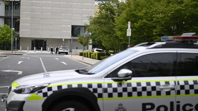 Police cordoned off at least one street as officers searched the site. Picture: NewsWire/ Martin Ollman