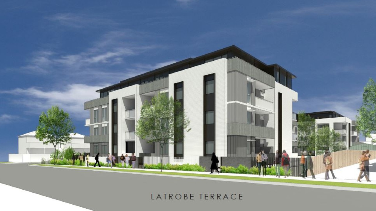 As viewed from Latrobe Tce. Source: UDA Studio.