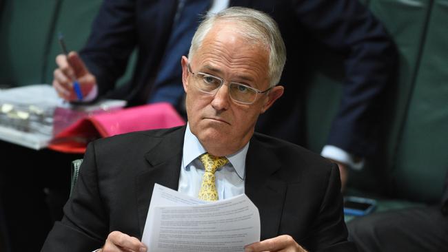 Prime Minister Malcolm Turnbull during Question Time at Parliament House in Canberra on Thursday, March 3, 2016. (AAP Image/Mick Tsikas) NO ARCHIVING