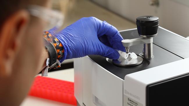 Pill testing facilities at Beyond The Valley. Picture: Alison Wynd
