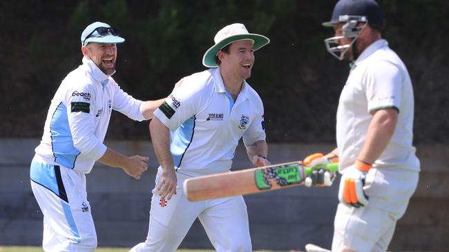 Anglesea’s Brett Venables departs during the 2022-23 grand final against Jan Juc. Second day of two-day match. Picture: Mark Wilson