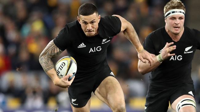 Sonny Bill Williams in action for the All Blacks against the Wallabies in August.