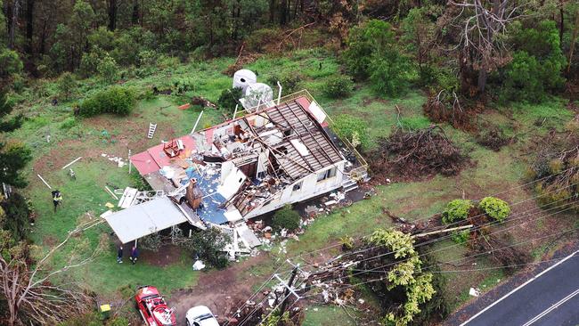 Damage caused by storms that hit the Gold Coast on Christmas night.