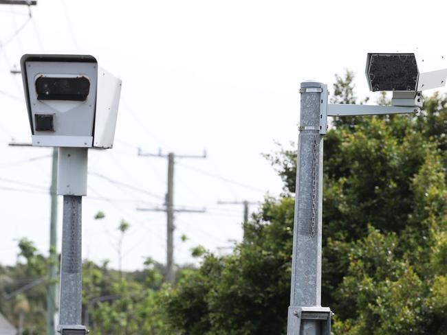 The speed and red light camera at the junction of Bermuda St and Rudd St in Broadbeach Waters.  Picture Glenn Hampson