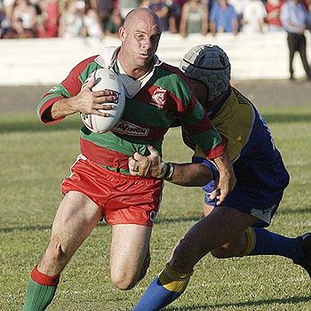 Team of the Century halfback James Ward in action for Nambour in their grand final against Noosa Pirates in 2003. Photo: Warren Lynam/122279