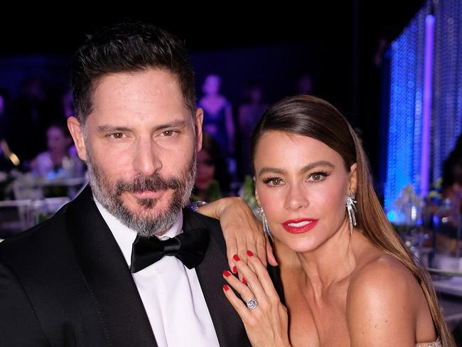 Sofia Vergara, with husband Joe Manganiello, has a 24-year-old son Manolo from her first marriage. Picture: Dimitrios Kambouris/Getty Images for TNT