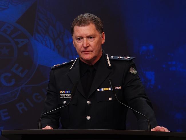 Chief Commissioner Shane Patton told members he had recently met with new Treasurer Jaclyn Symes to discuss the dispute. Picture: NewsWire