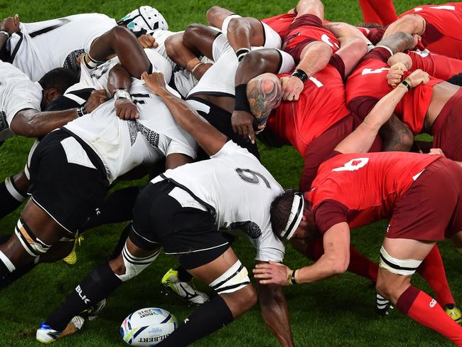 The Fiji scrum gave England plenty of problems at Twickenham.