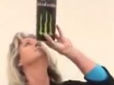 Monster energy drinks are evil according to the woman on YouTube clip.
