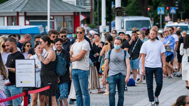 Sweden attracted worldwide attention earlier this year when it famously stayed open throughout the first months of the coronavirus pandemic. Picture: AFP