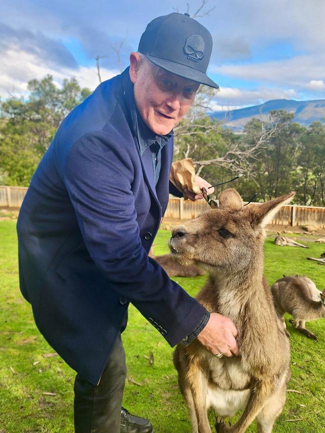 Robert Patrick recently visited Tasmania's Bonorong Wildlife Sanctuary. Picture: Instagram/@ripfighter