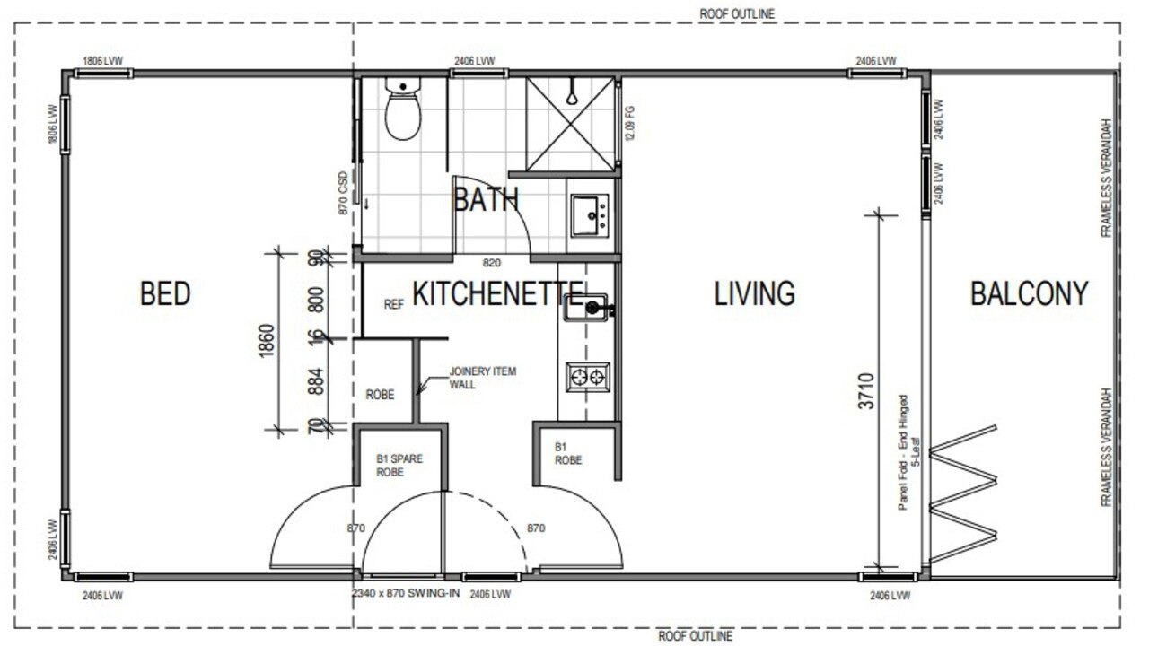 The floor plan of the proposed units. Credit: MP Build