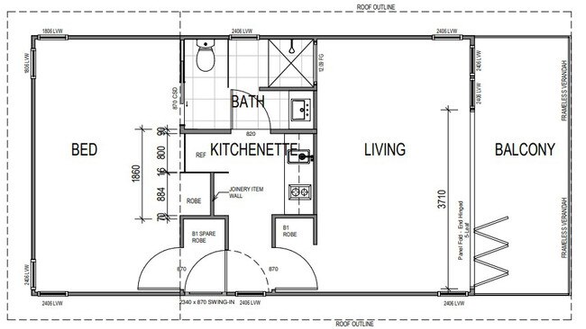 The floor plan of the proposed units. Credit: MP Build