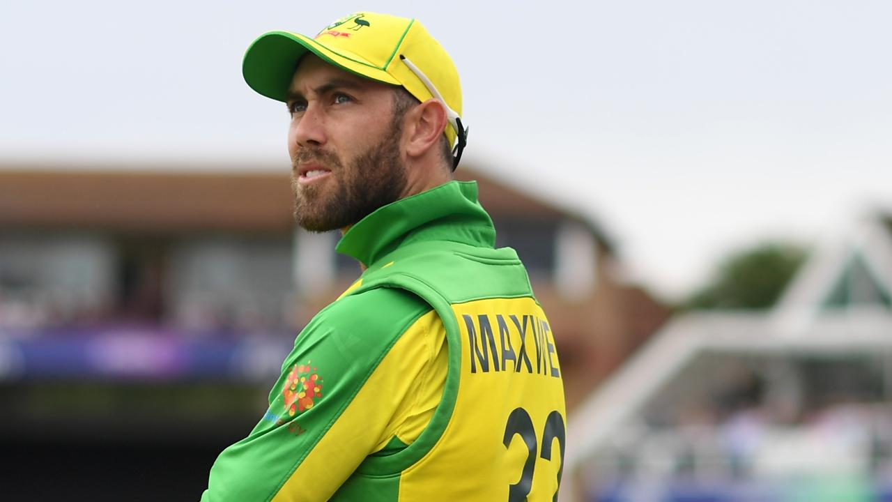 Glenn Maxwell of Australia looks on during the Group Stage match of the ICC Cricket World Cup 2019 between Australia and Pakistan at The County Ground on June 12, 2019 in Taunton, England. (Photo by Alex Davidson/Getty Images)