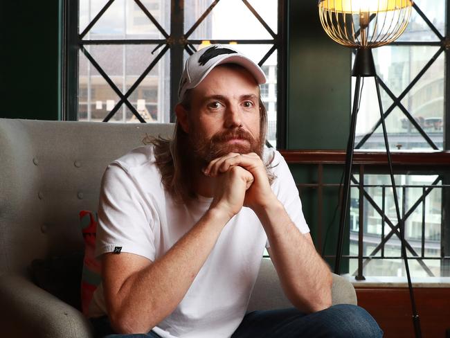 19/2/20: CEO of Atlassian, Mike Cannon-Brookes who is launching a new resilient energy system, called Resilient Energy Collective, to help bushfire affected communities. Pictured at their Sydney offices. John Feder/The Australian.