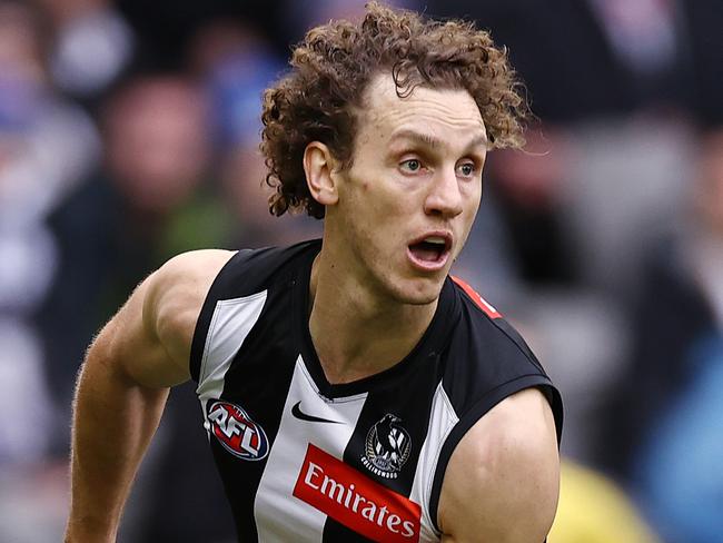 AFL Round15 . Colliongwood vs Fremantle at Marvel Stadium, Melbourne. 26/06/2021.  Chris Mayne of the Magpies     .  Pic: Michael Klein