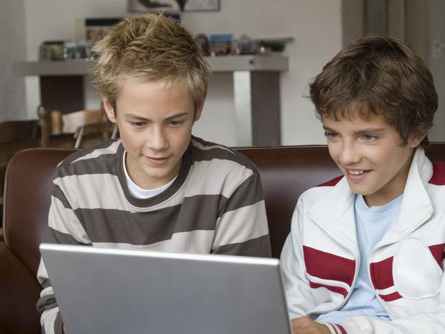 One wrong (or right) click and who knows what these teenage boys are looking at!