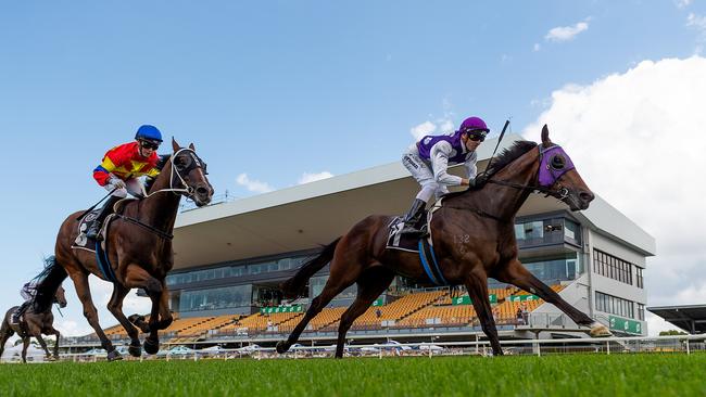 Racing is entrenched in suburbs like Hamilton, Ascot and Hendra, which are in proximity to Doomben Racecourse, pictured here when jockey James Orman rode Eric The Eel to victory in race 1 during Tattersall's RNB Raceday in 2020. Picture: AAP Image/Albert Perez.