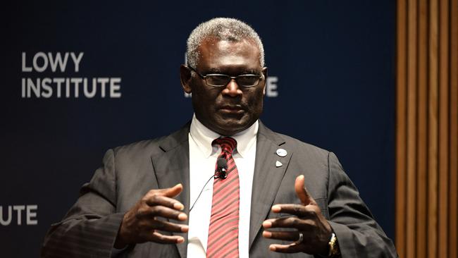 Solomon Islands Prime Minister Manasseh Sogavare. Picture: AFP