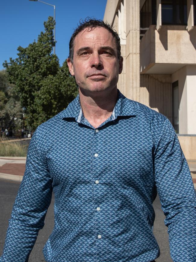 Gavin Morris, principal of Alice Springs Indigenous school Yipirinya, departs court this week. Picture: Liam Mendes