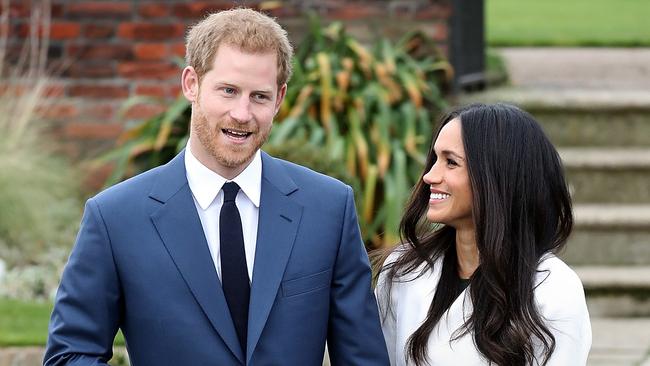Prince Harry and Meghan Markle during an official photo call to announce their engagement. Picture: Getty