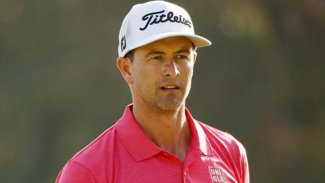 PACIFIC PALISADES, CALIFORNIA - FEBRUARY 16: Adam Scott of Australia stands on the 18th green during the final round of the Genesis Invitational on February 16, 2020 in Pacific Palisades, California. Katelyn Mulcahy/Getty Images/AFP == FOR NEWSPAPERS, INTERNET, TELCOS &amp; TELEVISION USE ONLY ==