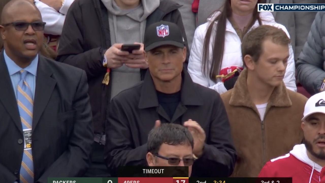 Rob Lowe's hat had everyone's attention.